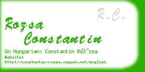 rozsa constantin business card